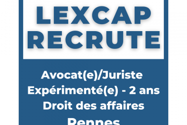 Image de l'article Le Cabinet LEXCAP recrute à Rennes !